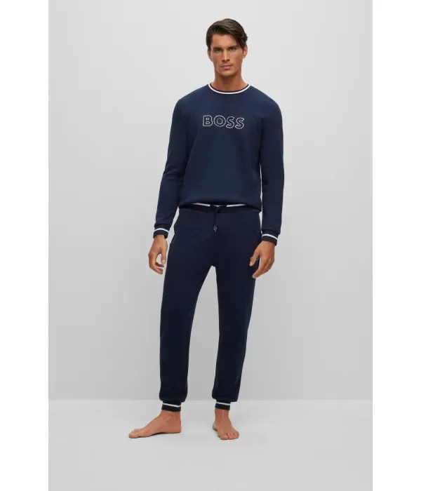 Современные спортивные штаны regular fit Boss, темно-синий