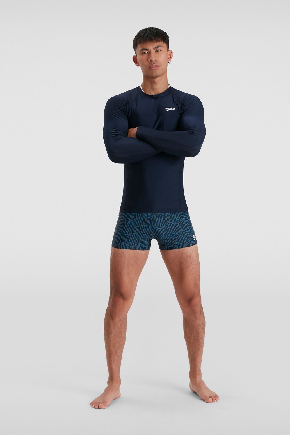 

Футболка-Рашгард с длинными рукавами Speedo, синий