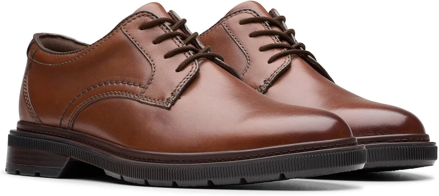 Мужские туфли Clarks Howard Over, Dark Tan Leather — фото 2