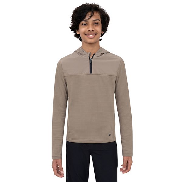 

Детская толстовка с капюшоном и молнией на четверть, в клетку Layer 8, Fallen Rock