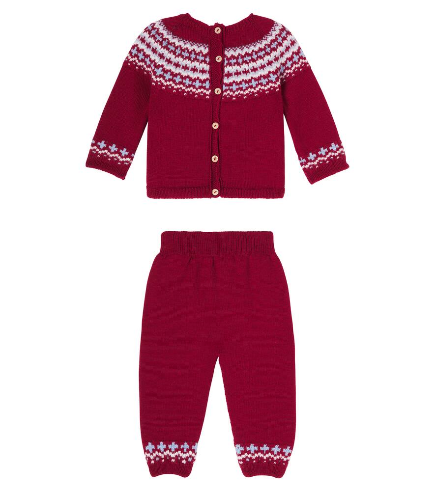 Детский комплект из шерсти Lyle: свитер и штаны La Coqueta, Burgundy — фото 4