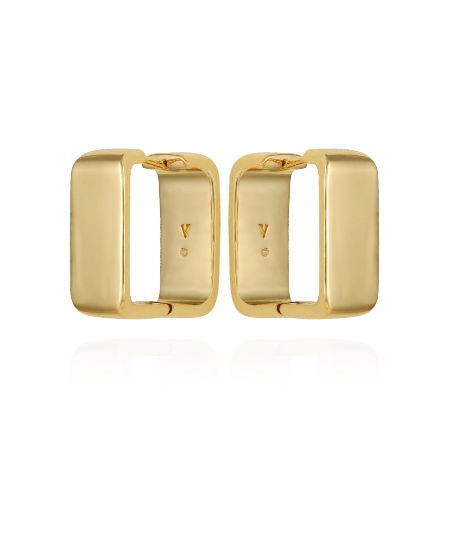 

Серьги-кольца прямоугольной формы из латуни золотистого цвета Vince Camuto, Gold-Tone