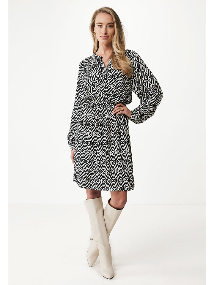 

Платье до колена Mexx Kleid, черный/белый