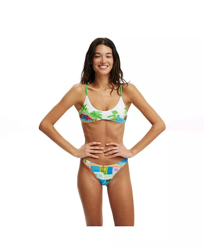

Женские утонченные плавки-бикини в бразильском стиле с высокими боками COTTON ON, мультиколор