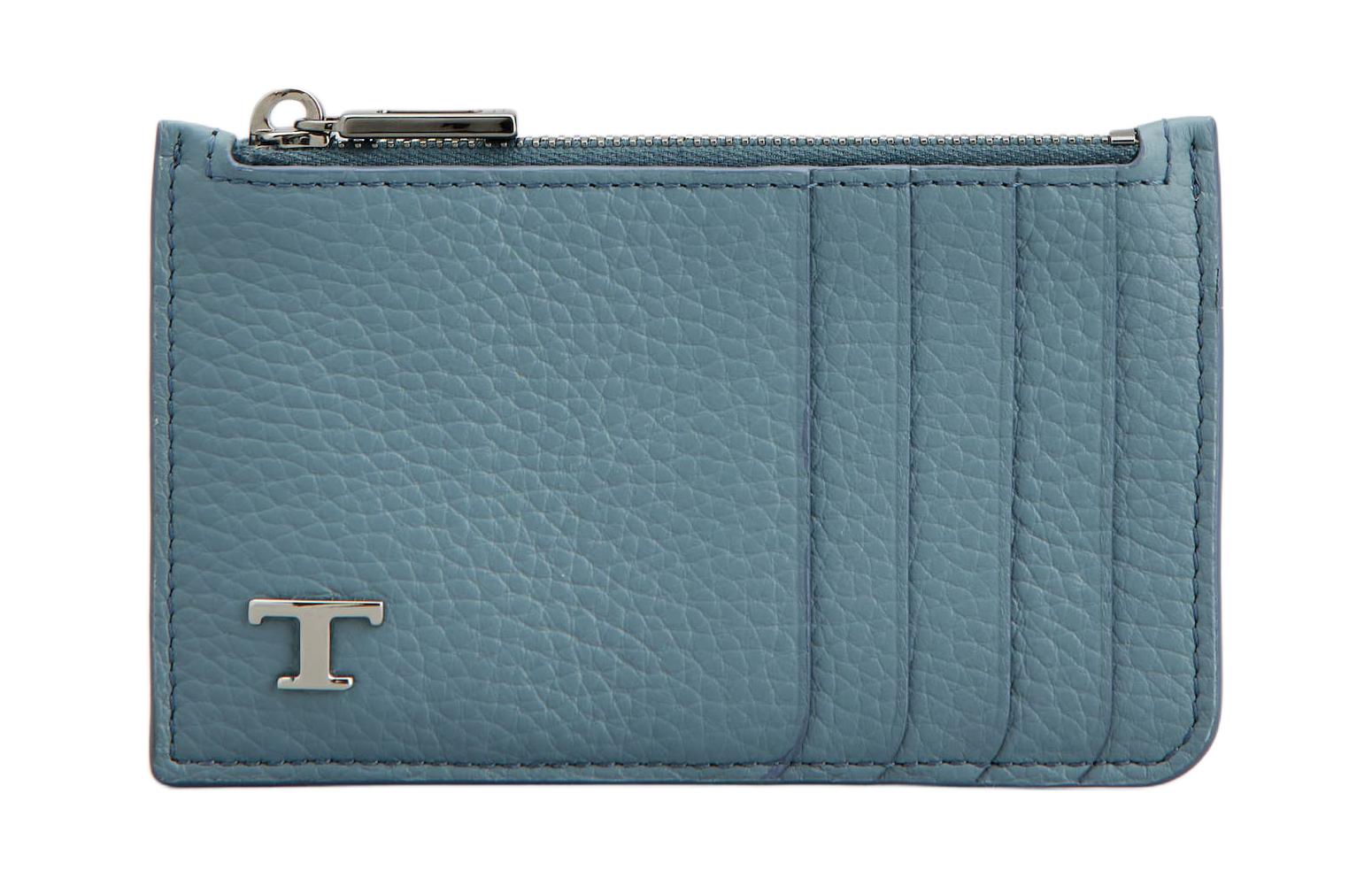 

Tod'S Мужской держатель для карт из классической телячьей кожи, светло-голубой