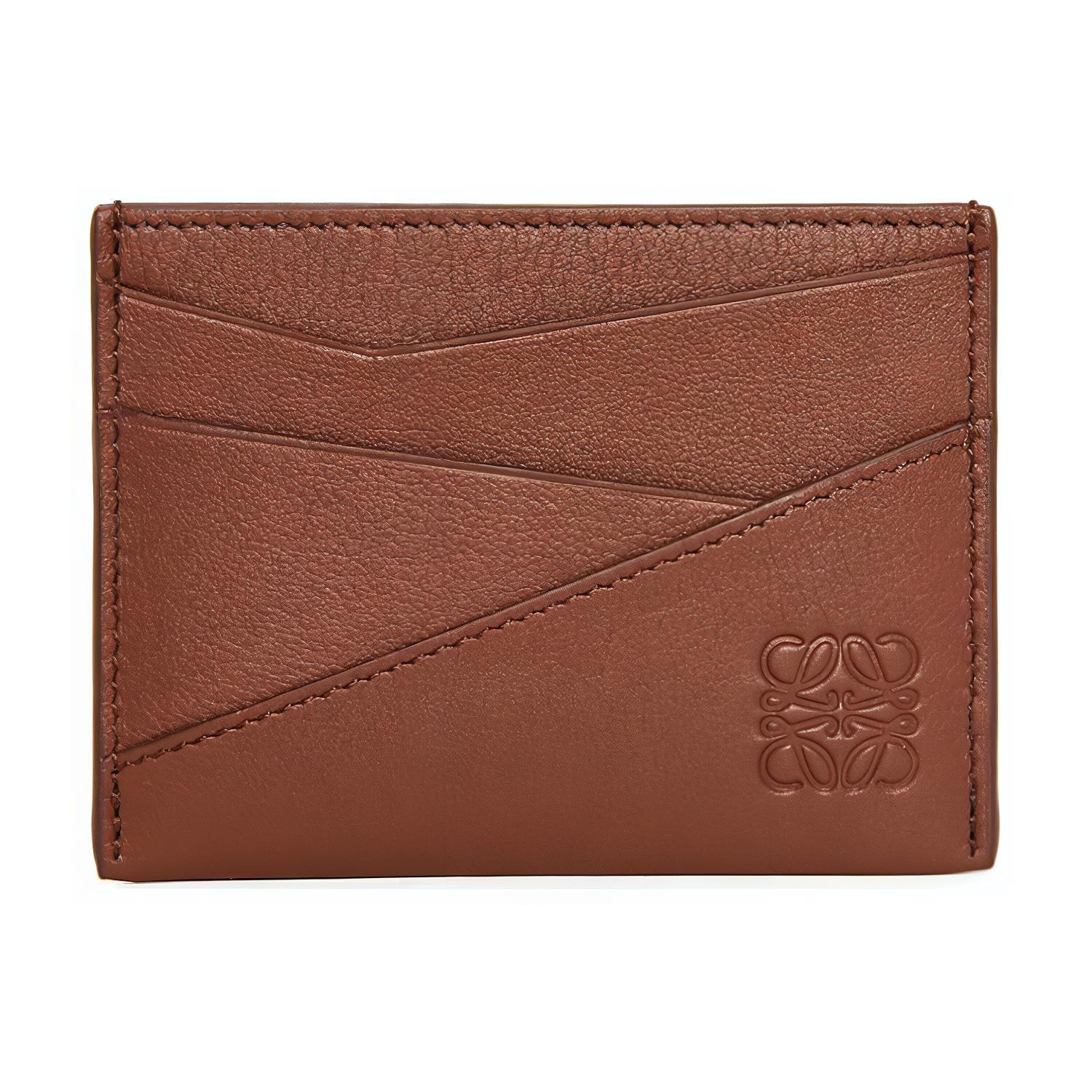 

LOEWE Кожаный картхолдер для мужчин в темно-коричневом цвете