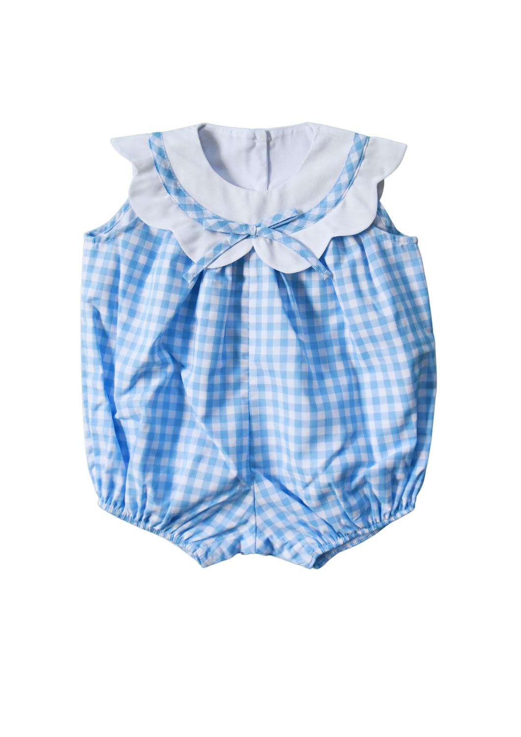 

Комбинезон для девочки Charlotte с волнистыми краями в клетку Ballantyne Blue Mint Magnolia