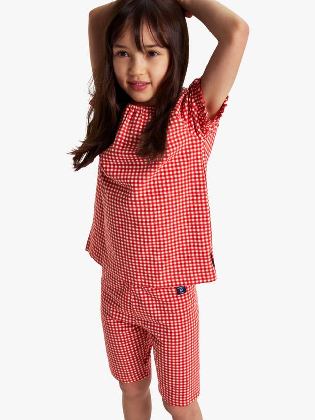 

Детские велосипедные шорты в клетку Polarn O. Pyret, Red