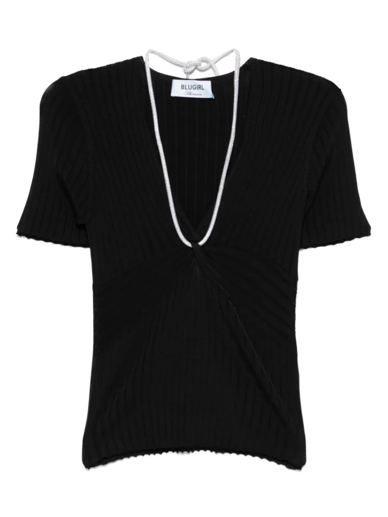 

Футболка Blugirl ribbed-knit top, черный