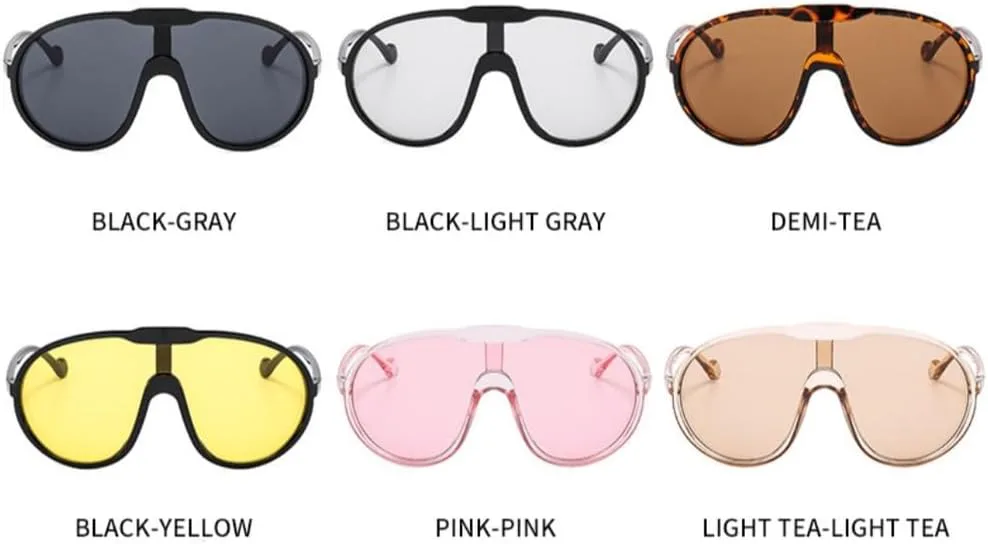 

Модные женские солнцезащитные очки в крупной оправе с интегрированными декоративными линзами, для активного отдыха, с защитой от УФ-излучения UV400 UJNHGQ, Tan