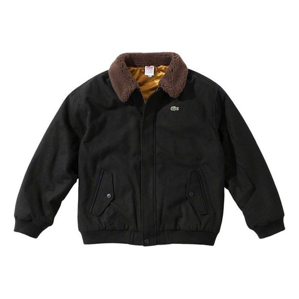 

Куртка lacoste wool bomber jacket 'black' Supreme, черный