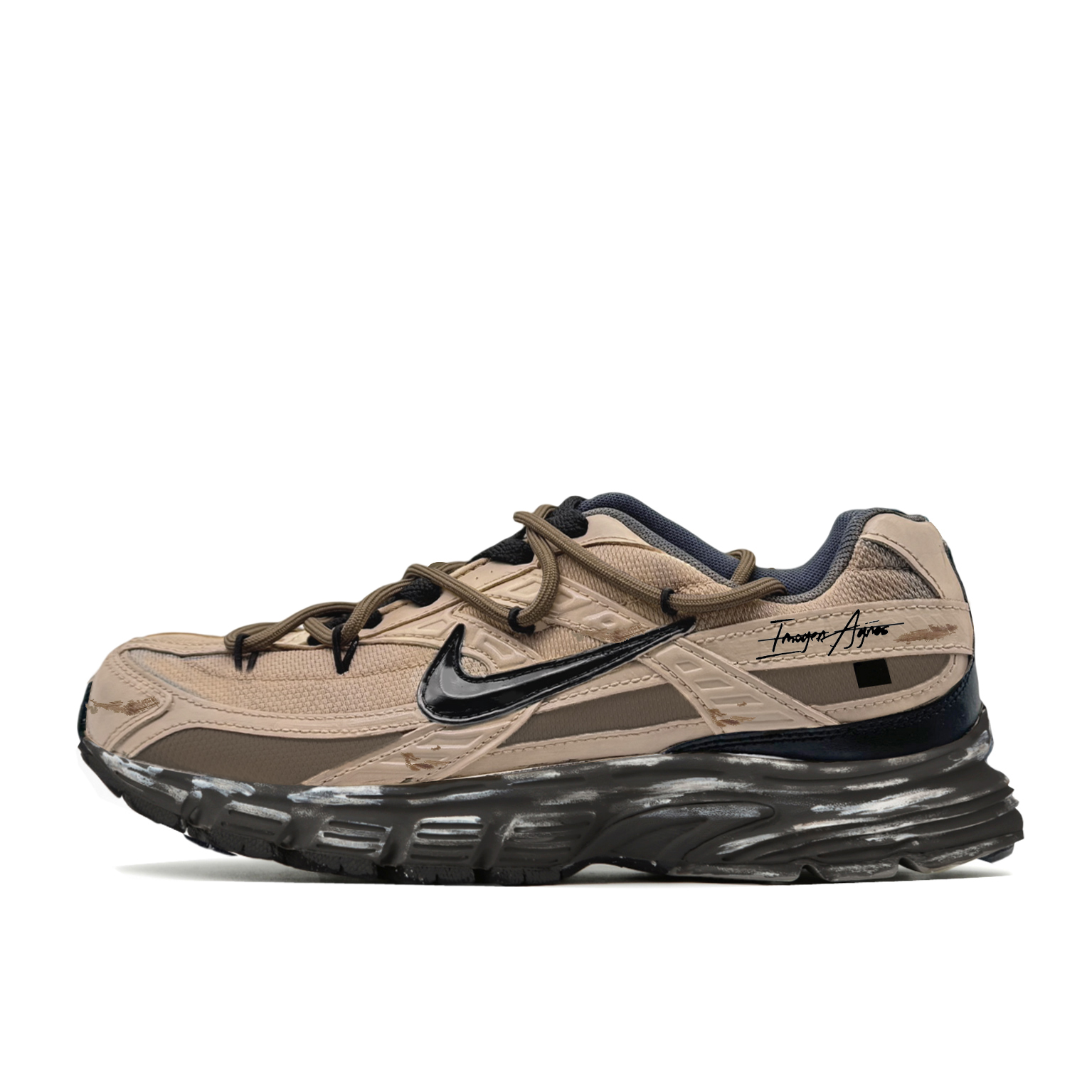 

Кроссовки Initiator Low top Running Shoes Unisex Coffee Nike, коричневый черный