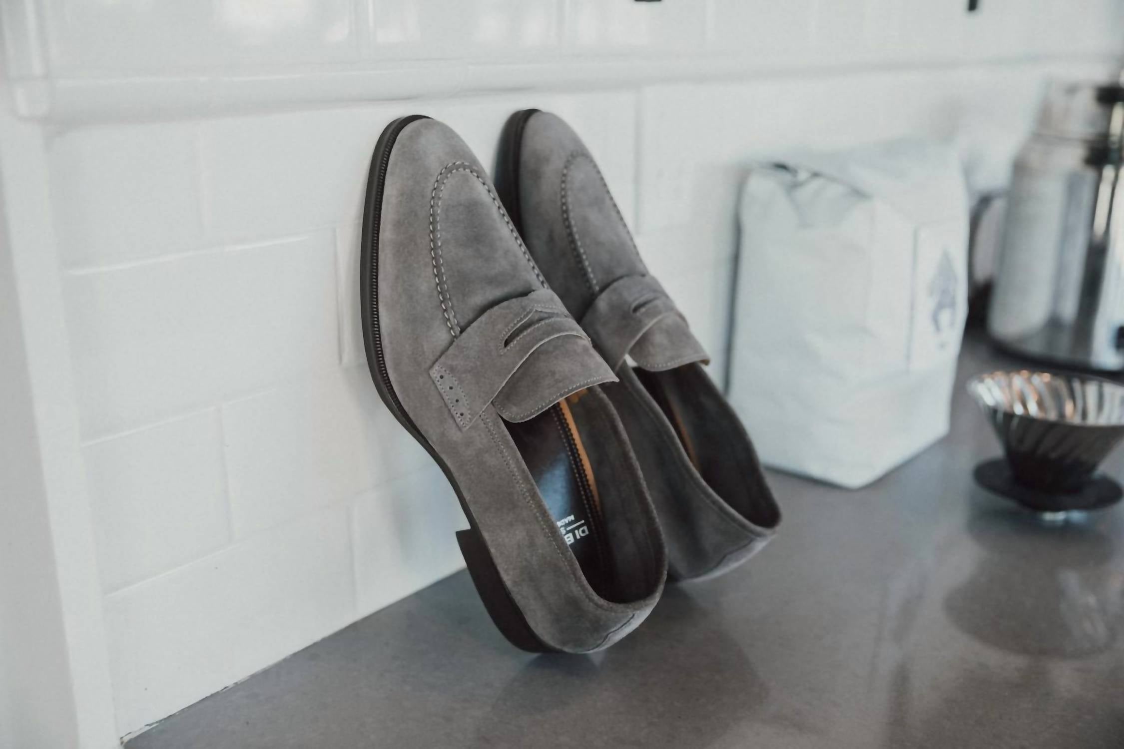 Мужские лоферы Sc524 Velour Peltro серые Scarpe di Bianco, серый — фото 2