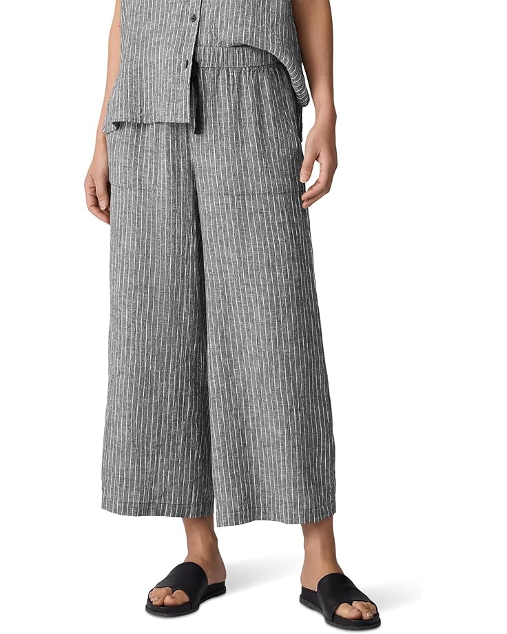 

Брюки Eileen Fisher Wide Cropped Pants, цвет Black White