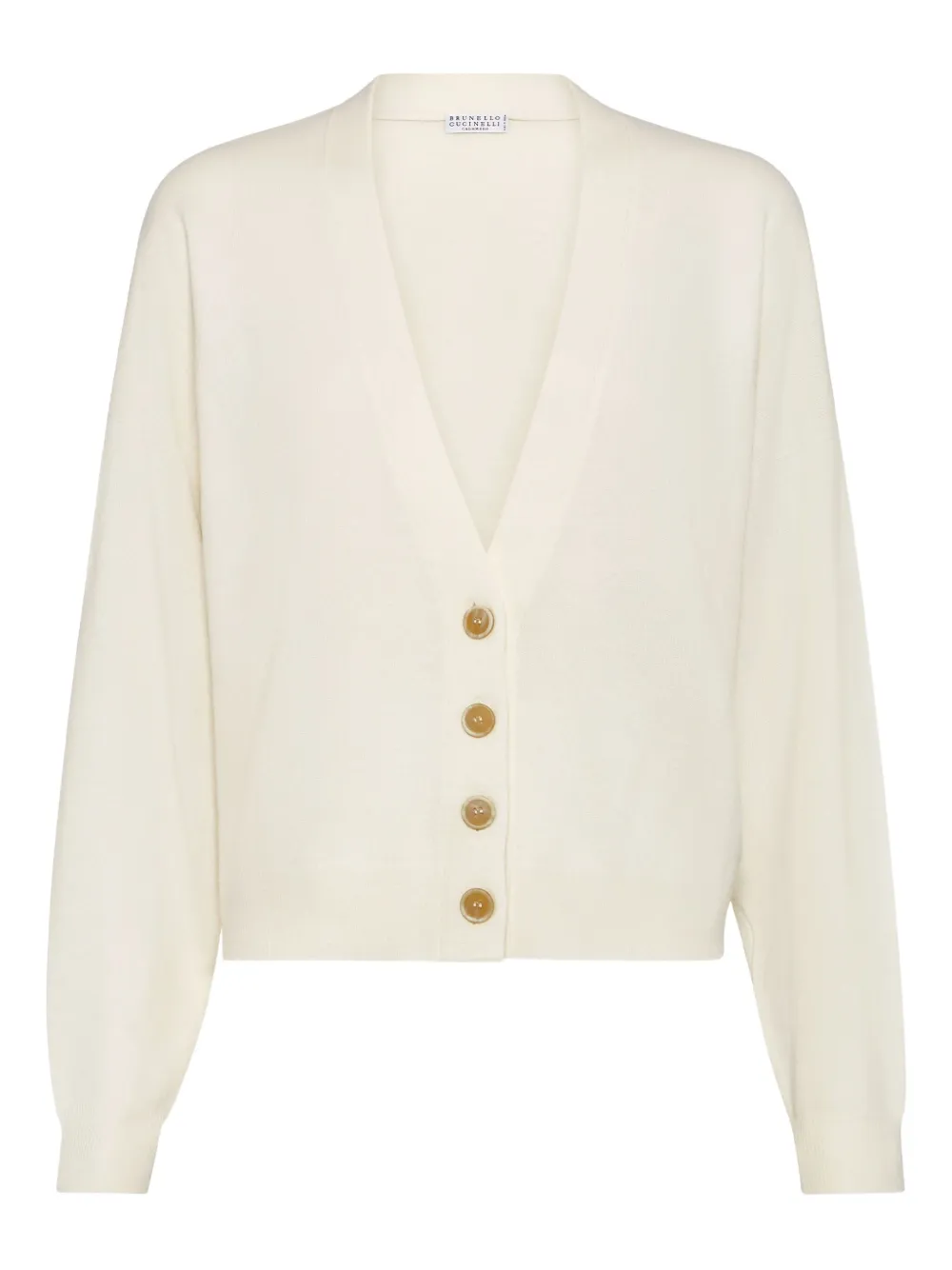 

Кашемировый кардиган на пуговицах Brunello Cucinelli, белый