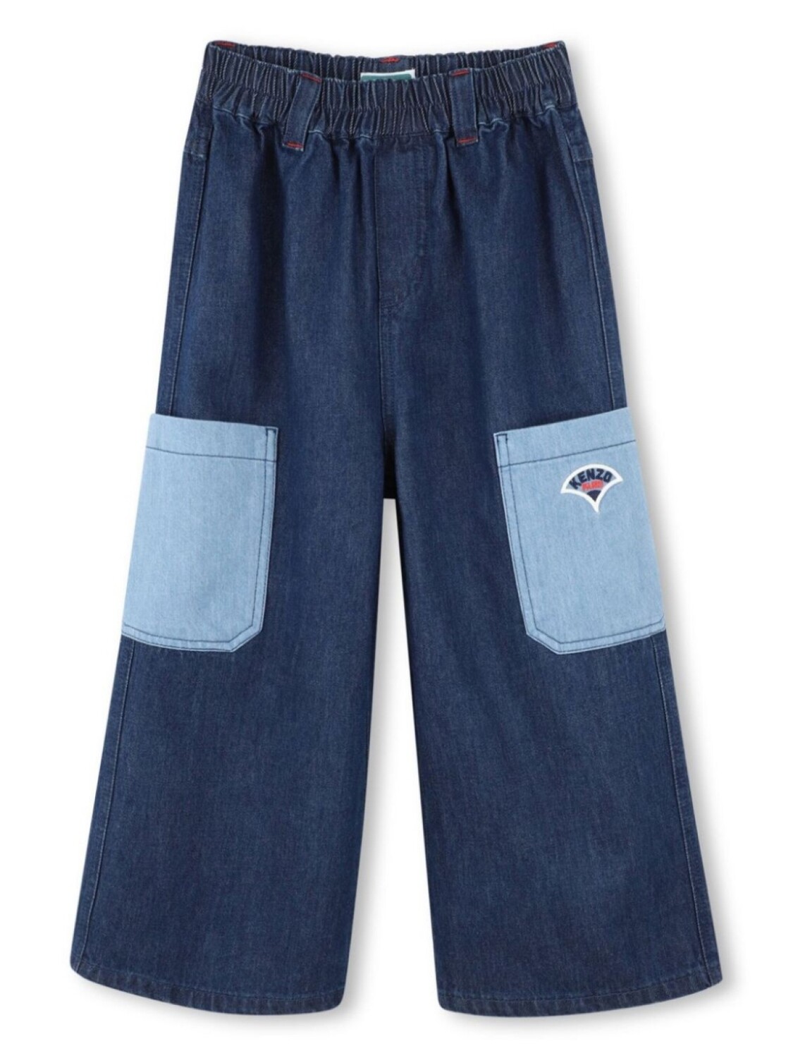 

Джинсы с вышитым логотипом Kenzo Kids, синий