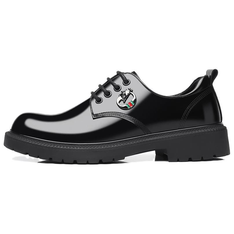 Мужские повседневные туфли KJ-551 Black со скрытой платформой, цвет KJ-551 Black Hidden Wedge — фото 3