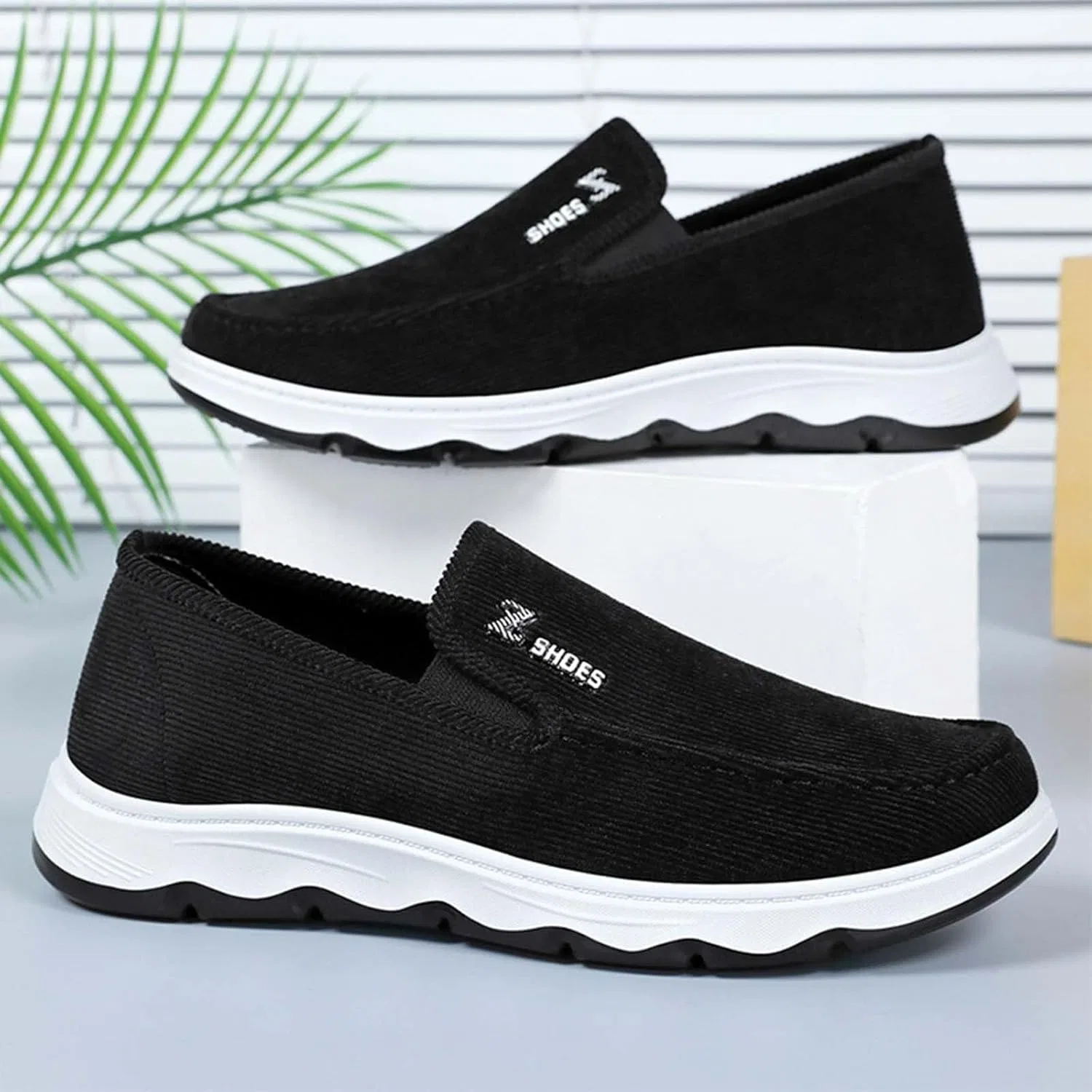 Кроссовки для ходьбы мужские Mesh Black — фото 4