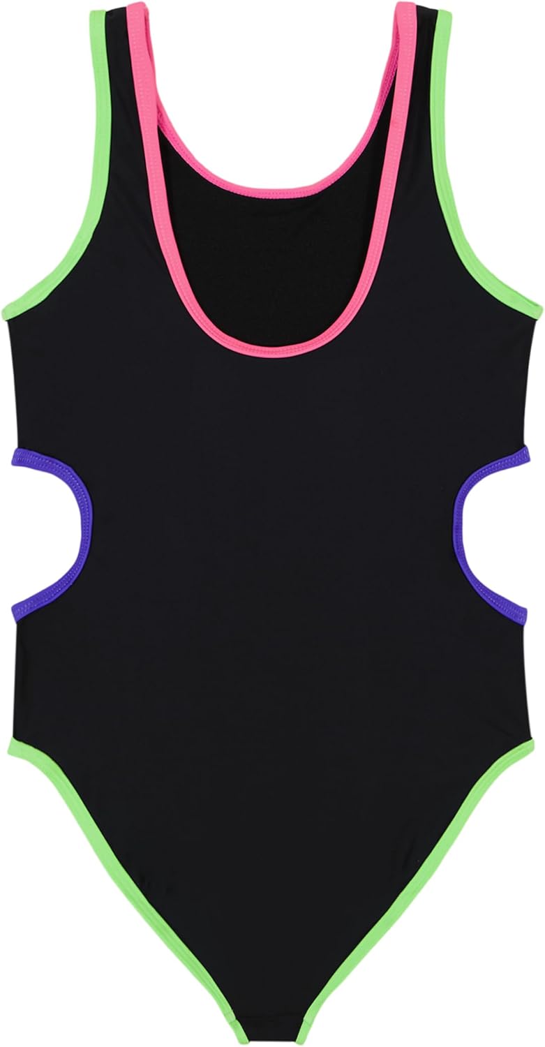 Under Armour Girls Girls' One Piece Swimsuit, Black Cut Out Gradient Logo — фото 3