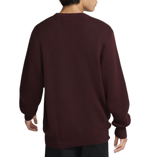 Свитер club sweatshirt 'burgundy' Nike, бургундия — фото 2