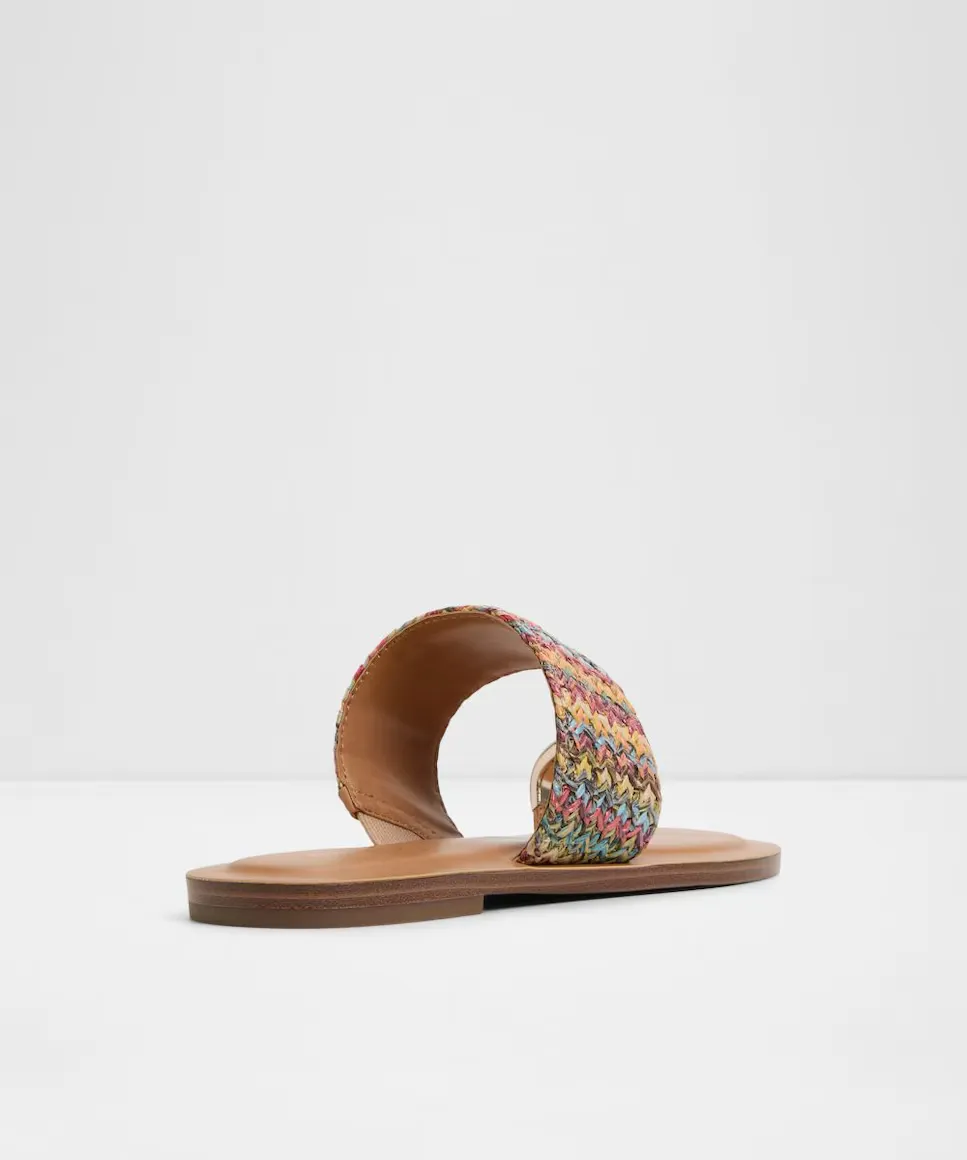 Женские сандалии на плоской подошве с круглым носком Aldo, многоцветный — фото 3