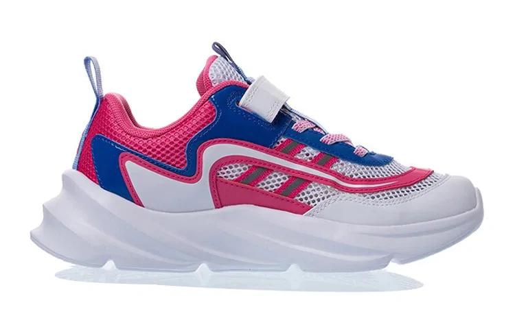Кроссовки детские Li Ning Big Shark Reflective Low top бело-розово-голубые для подростков Li-Ning YOUNG — фото 4
