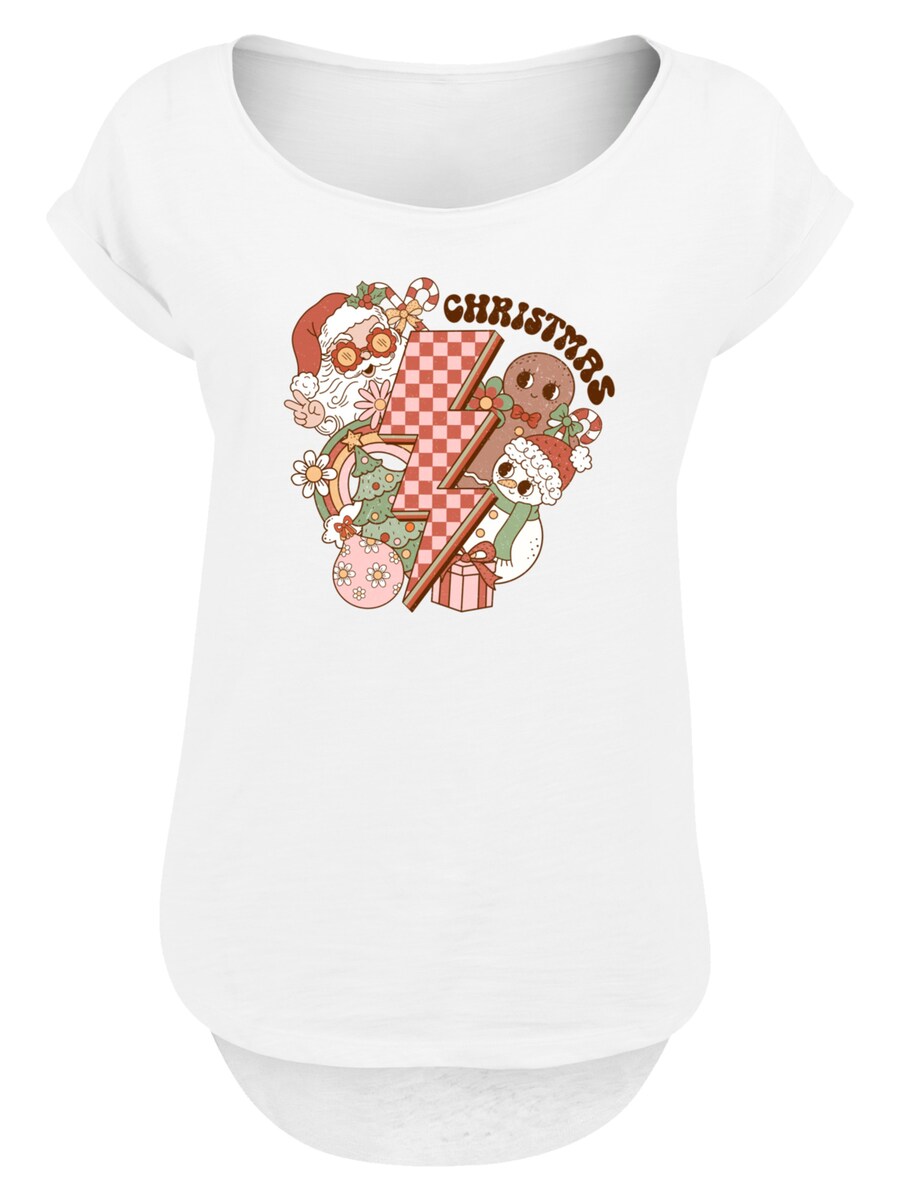 

Рубашка F4NT4STIC Groovy Christmas Flash Cozy Vibes, белый