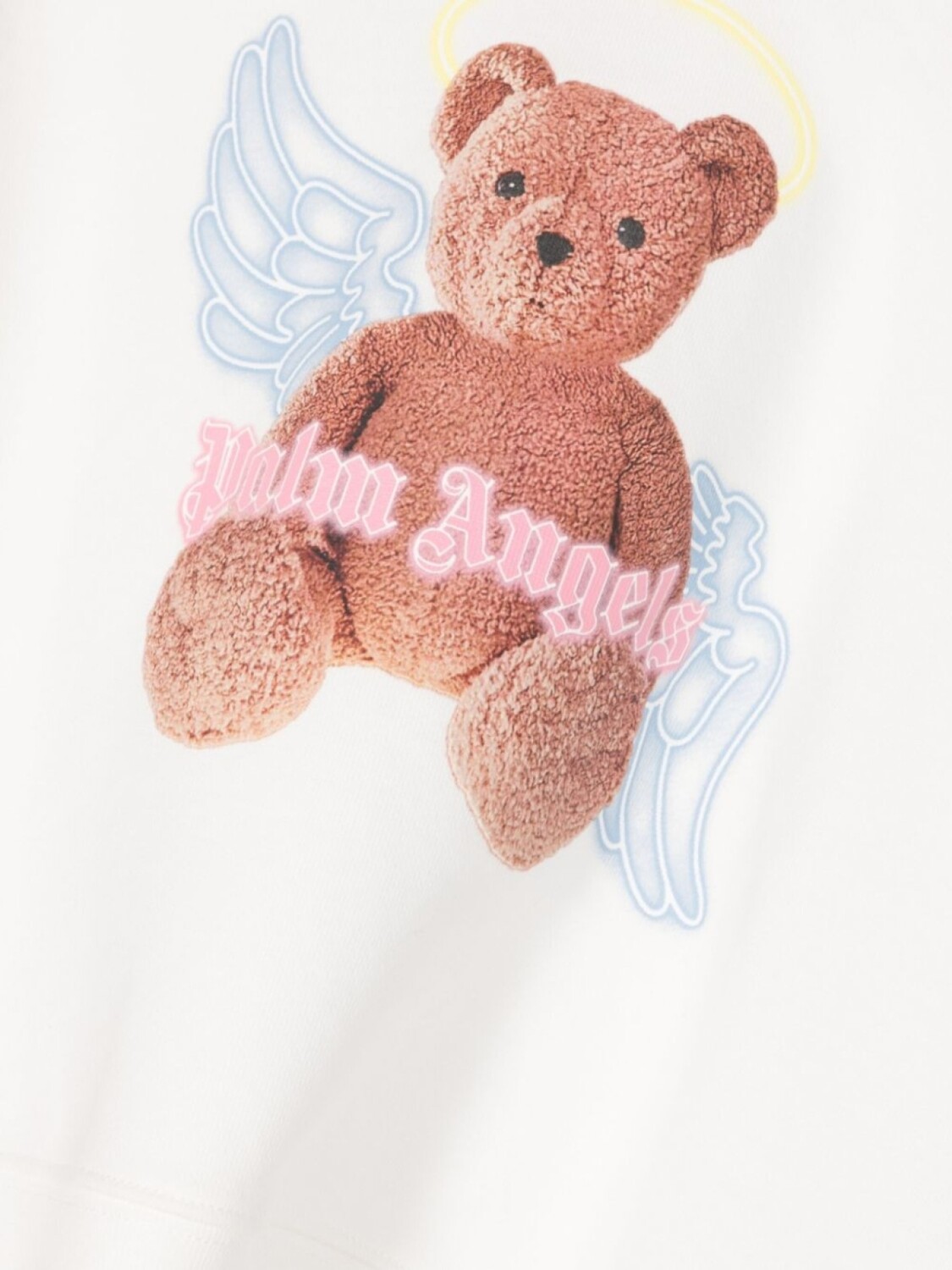 Palm Angels Kids худи с графичным принтом, нейтральный цвет — фото 3