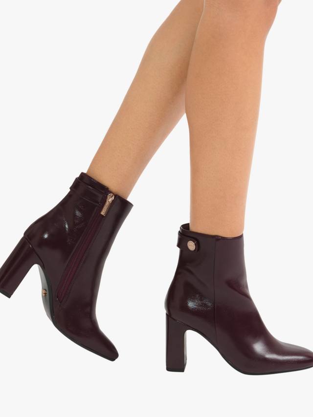 Джекпот блочные каблуки ботинки до щиколотки Carvela, Wine — фото 2