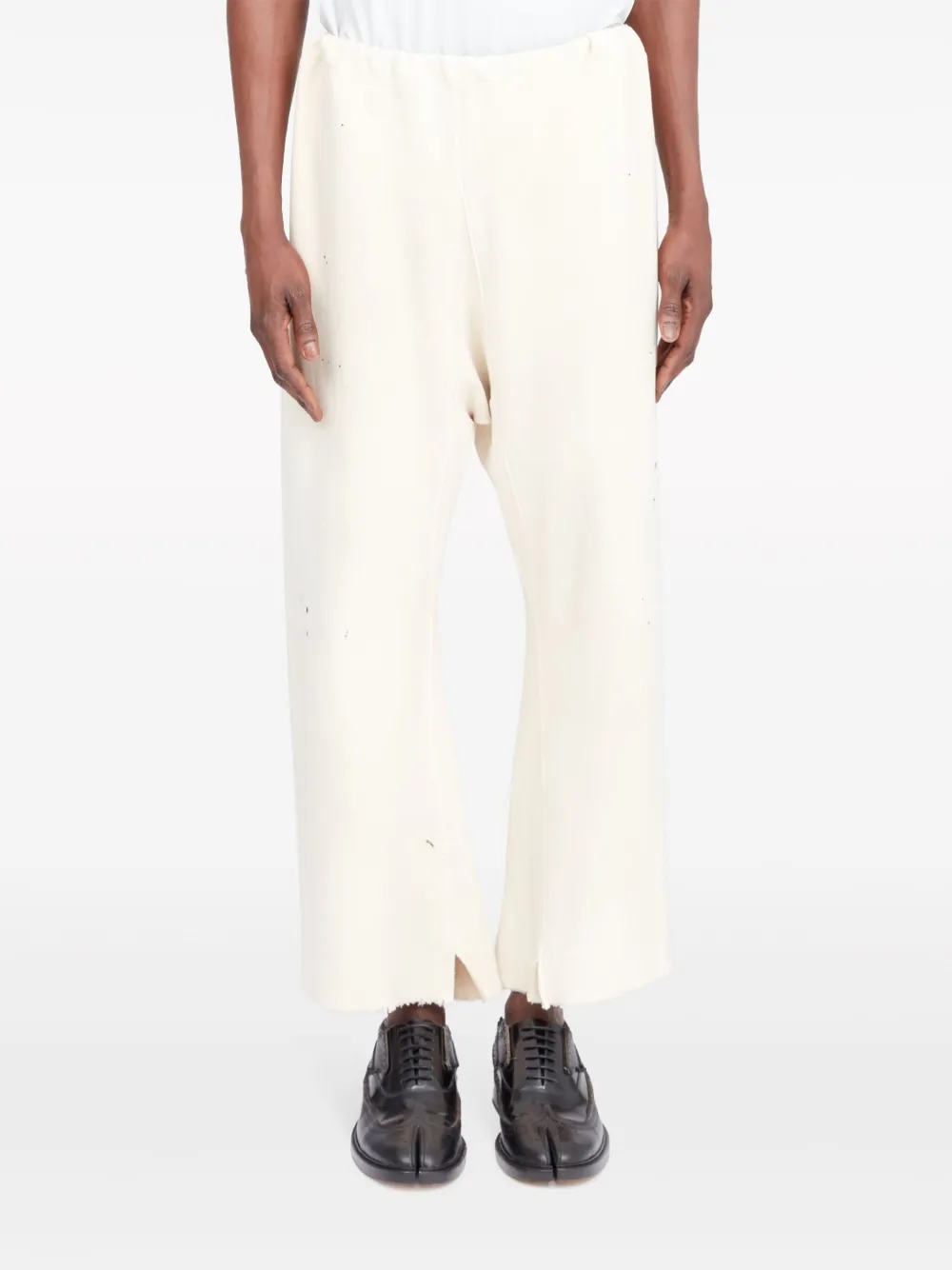 Спортивные брюки с необработанными краями MAISON MARGIELA, белый — фото 2