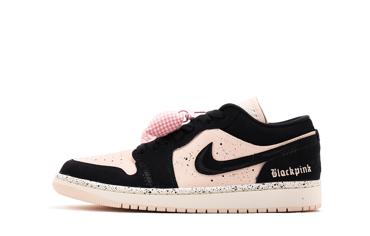 

Jordan Кроссовки баскетбольные Unisex низкие Air 1 Cushioning, Wear Resistant, винтажные, черные с розовым