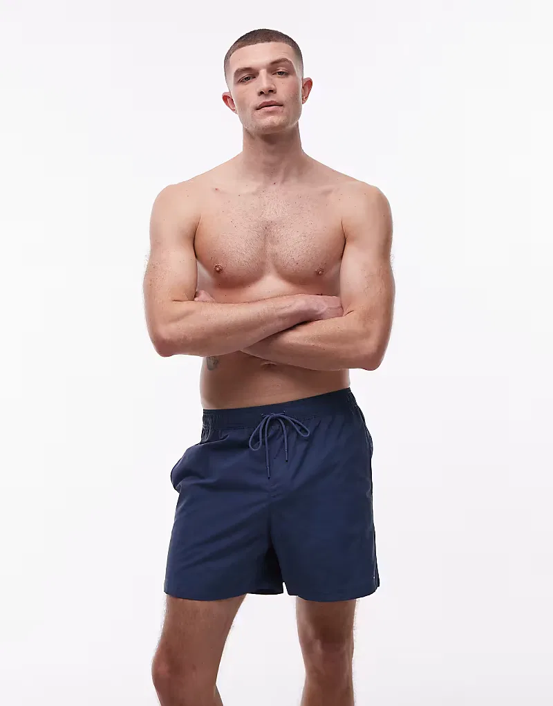 Плавки-шорты Tommy Hilfiger на завязках с логотипом по бокам, синий