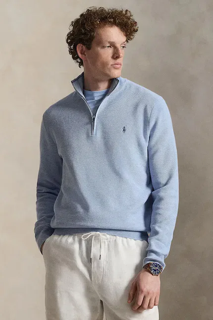 Свитер хлопковый Sweter męski bawełniany Polo Ralph Lauren, синий