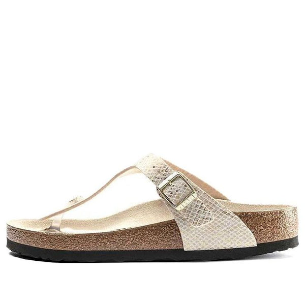 

Тапочки gizeh narrow fit sandals'gold python' Birkenstock, золотой
