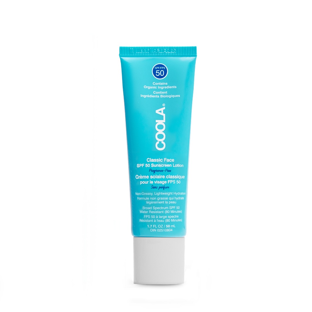 

Солнцезащитный крем classic classic spf 50 face lotion fragrance-free Coola, объем 50 мл