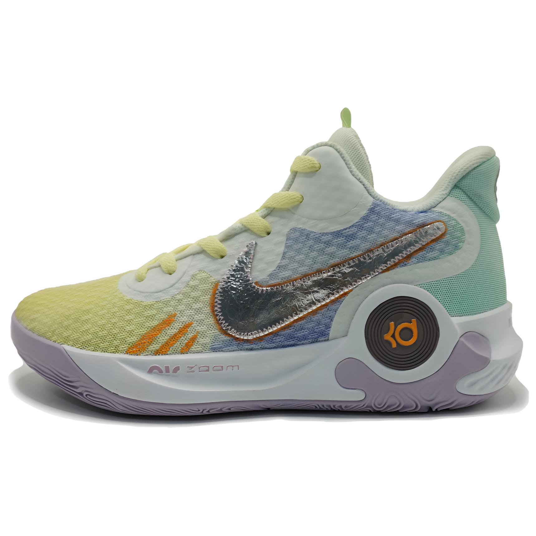 

Баскетбольные кроссовки KD Trey 5 IX с амортизацией, износостойкие, винтажные, средней высоты, мужские Nike, Lemon