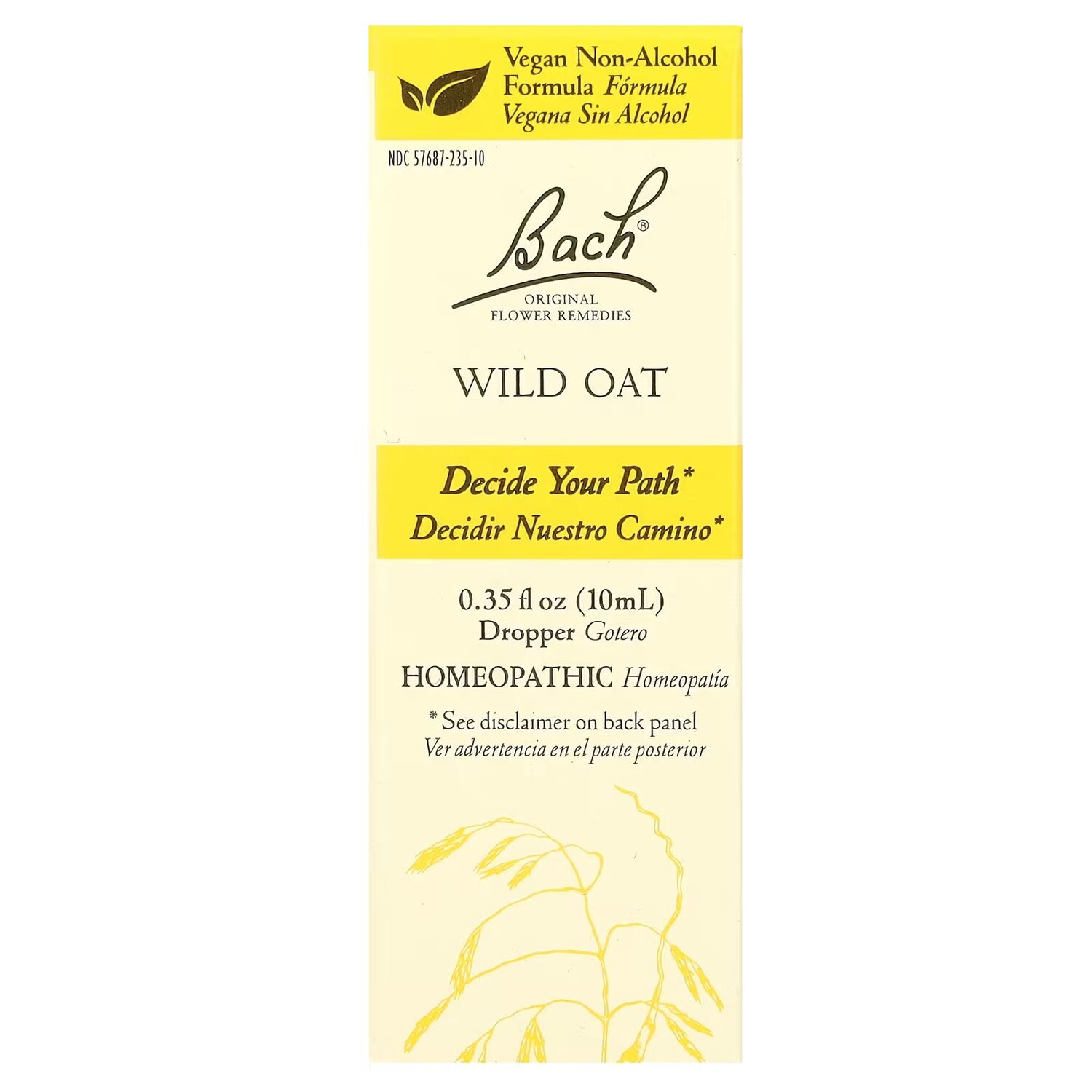 

Original Flower Remedies, овес, 0,35 жидкой унции (10 мл) Bach