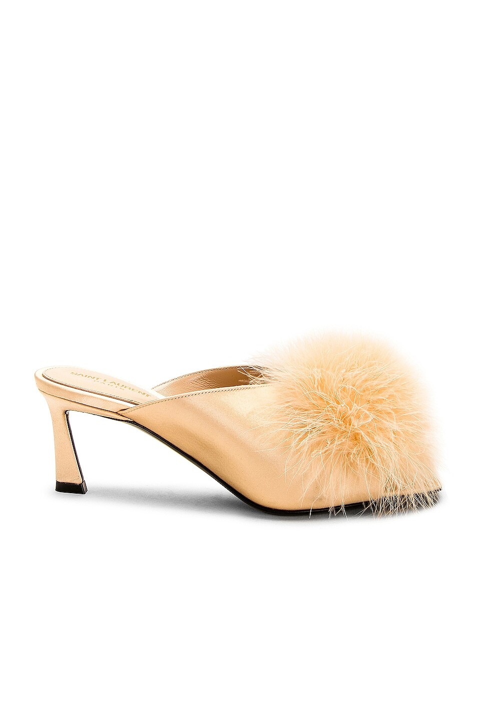 Мюли женские Blanco 60 Mule Saint Laurent, цвет Soft Nude