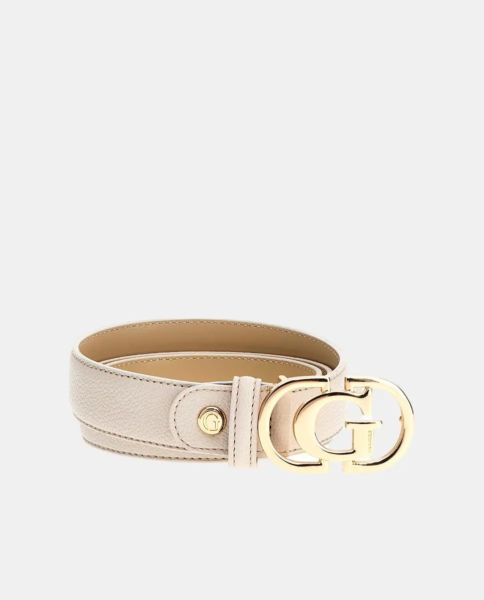 

Женский регулируемый ремень с пряжкой G Guess, кремовый