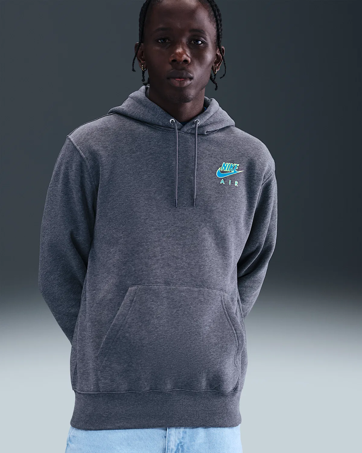 Пуловер Флис Худи Nike Sportswear Club, Charcoal Heather