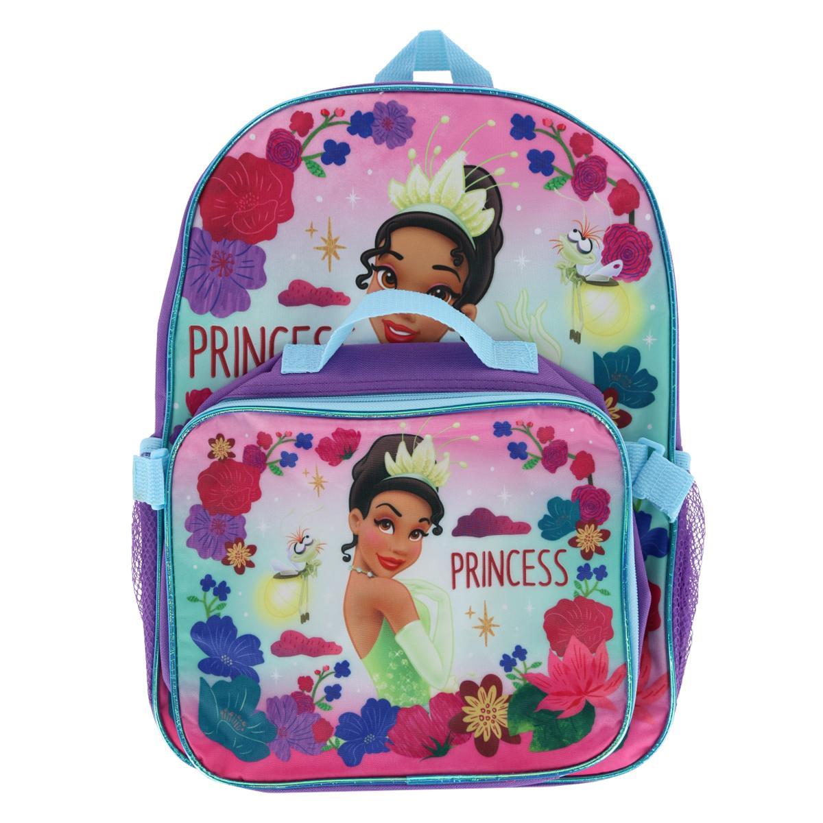 

Рюкзак и сумка для ланча для девочек Princess Tiana 16 дюймов CTM, фиолетовый