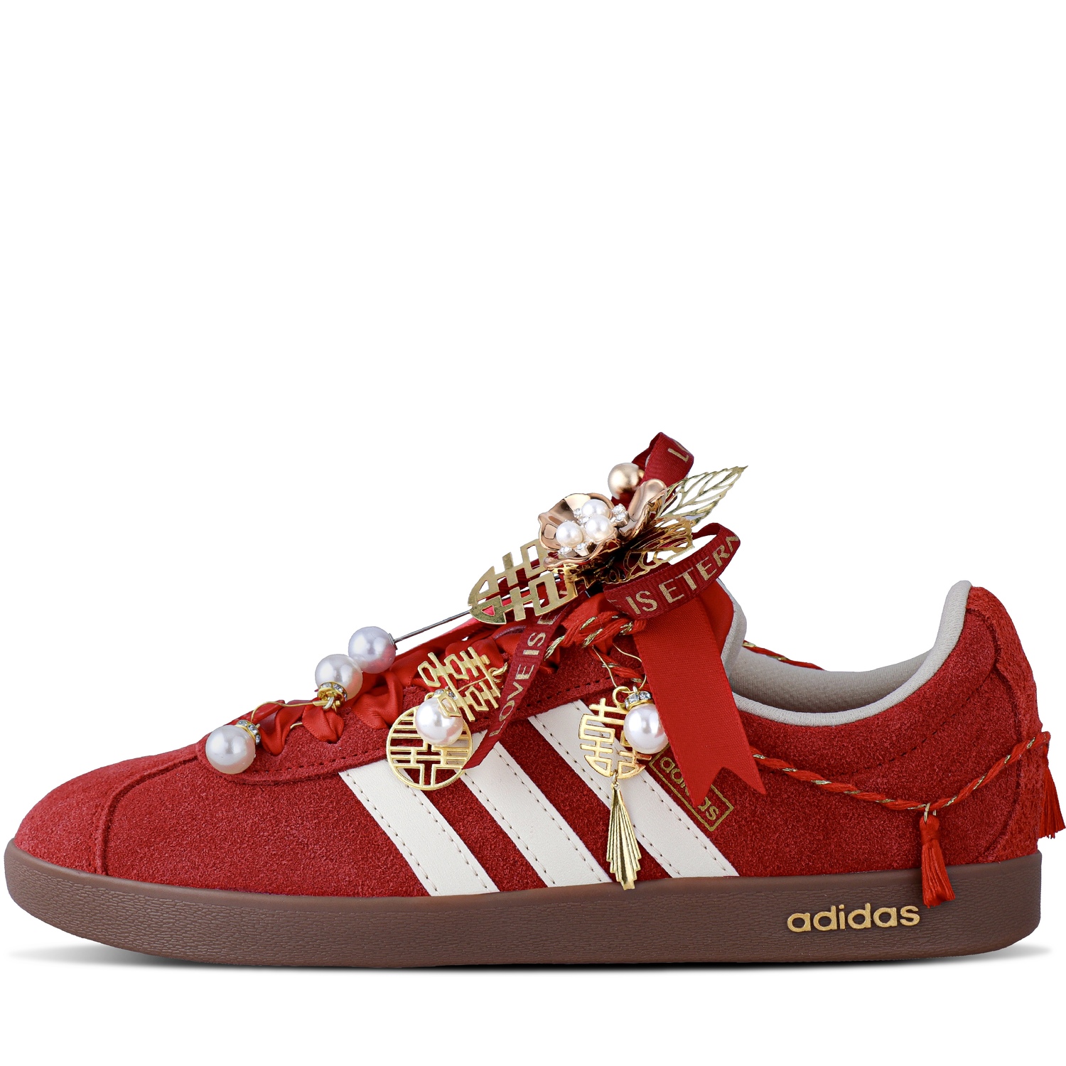 

Кроссовки для скейтбординга Vl Court Classic износостойкие и легкие низкие унисекс gold Adidas, красный