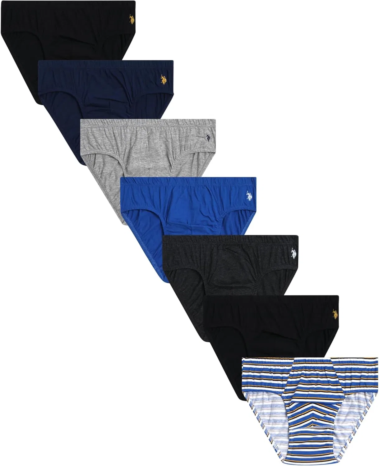 Боксеры U.S. POLO ASSN., Black/Blues/Grey/Charcoal Heather/Stripes