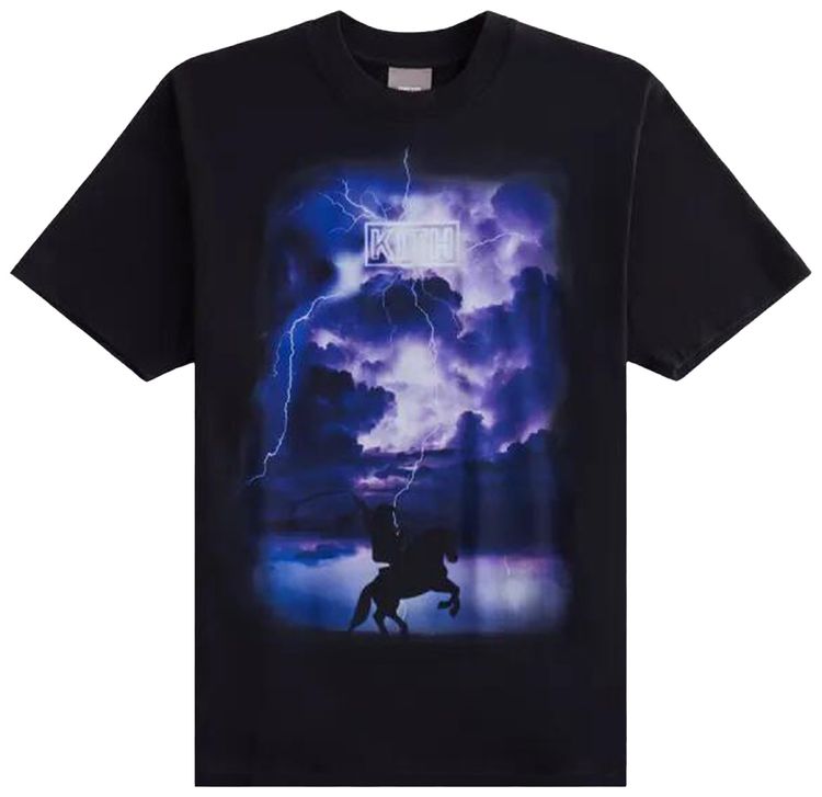 

Винтажная футболка Kith Perfect Storm, черная, Черный, Винтажная футболка Kith Perfect Storm, черная