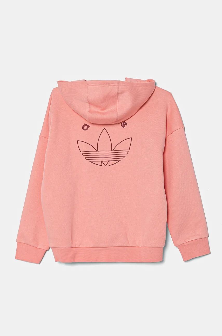 Детская толстовка с капюшоном adidas Originals, розовый — фото 4