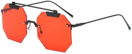 

Солнцезащитные очки большого размера для женщин, квадратная оправа, модные мужские солнцезащитные очки прозрачные, красные, синие, розовые, UV400 MTZJH, Red