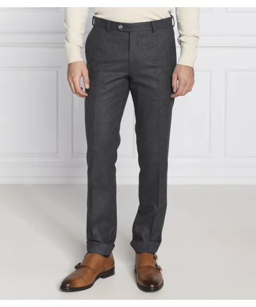 

Шерстяные брюки Denz с подворотами Regular fit Oscar Jacobson, серый