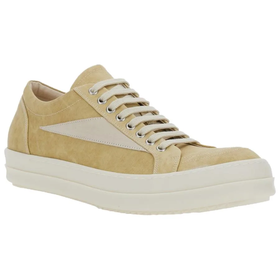 Rick Owens DRKSHDW Джинсовые низкие скейтерские кроссовки мужские желтые — фото 4