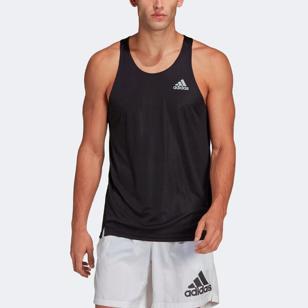 Майка Men's adidas Solid Color Alphabet Logo Running Sports Vest Black, мультиколор — фото 2