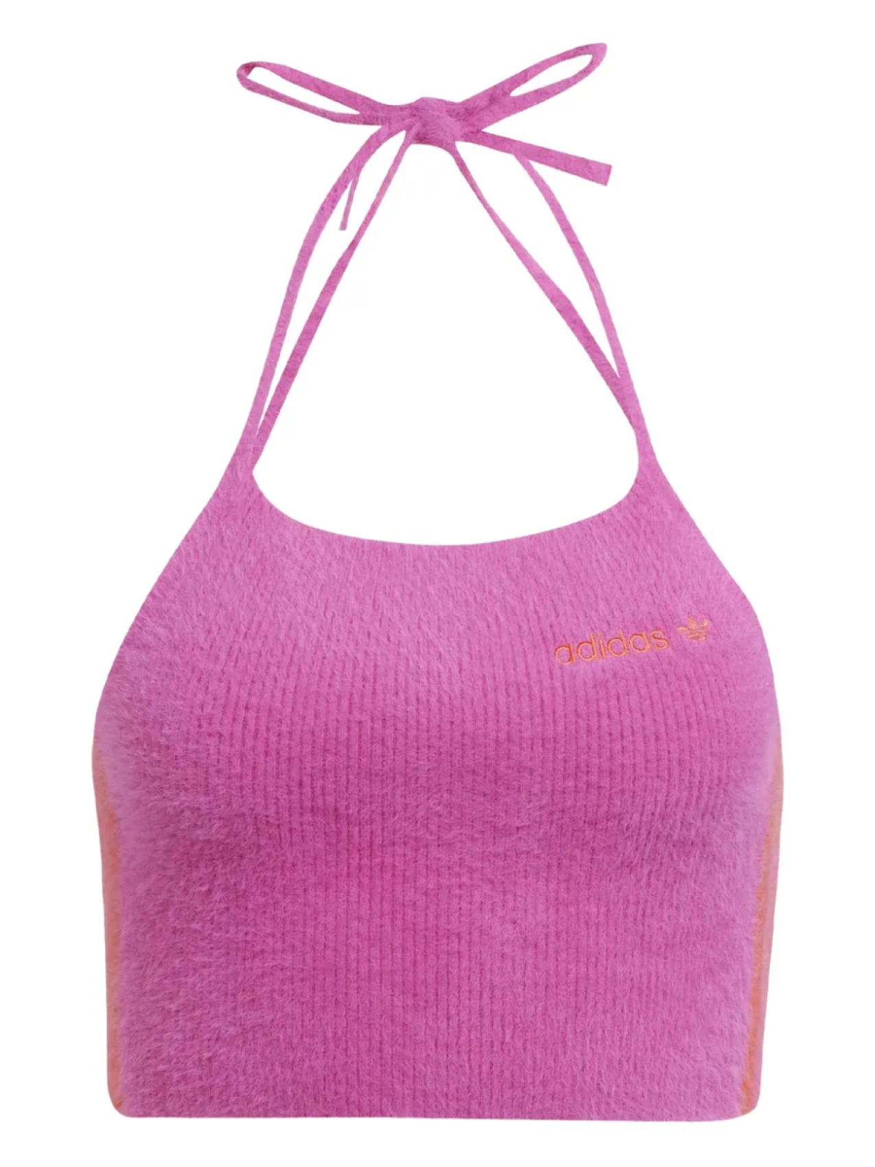 

Майка Adidas halter из пушистой вязки, розовый